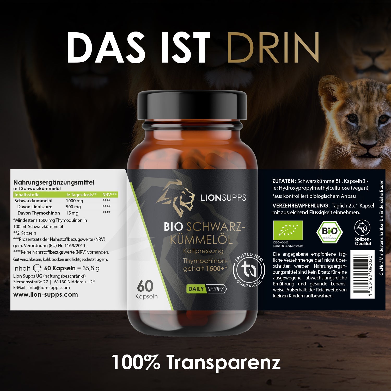 BIO Schwarzkümmelöl Thymo 1500+