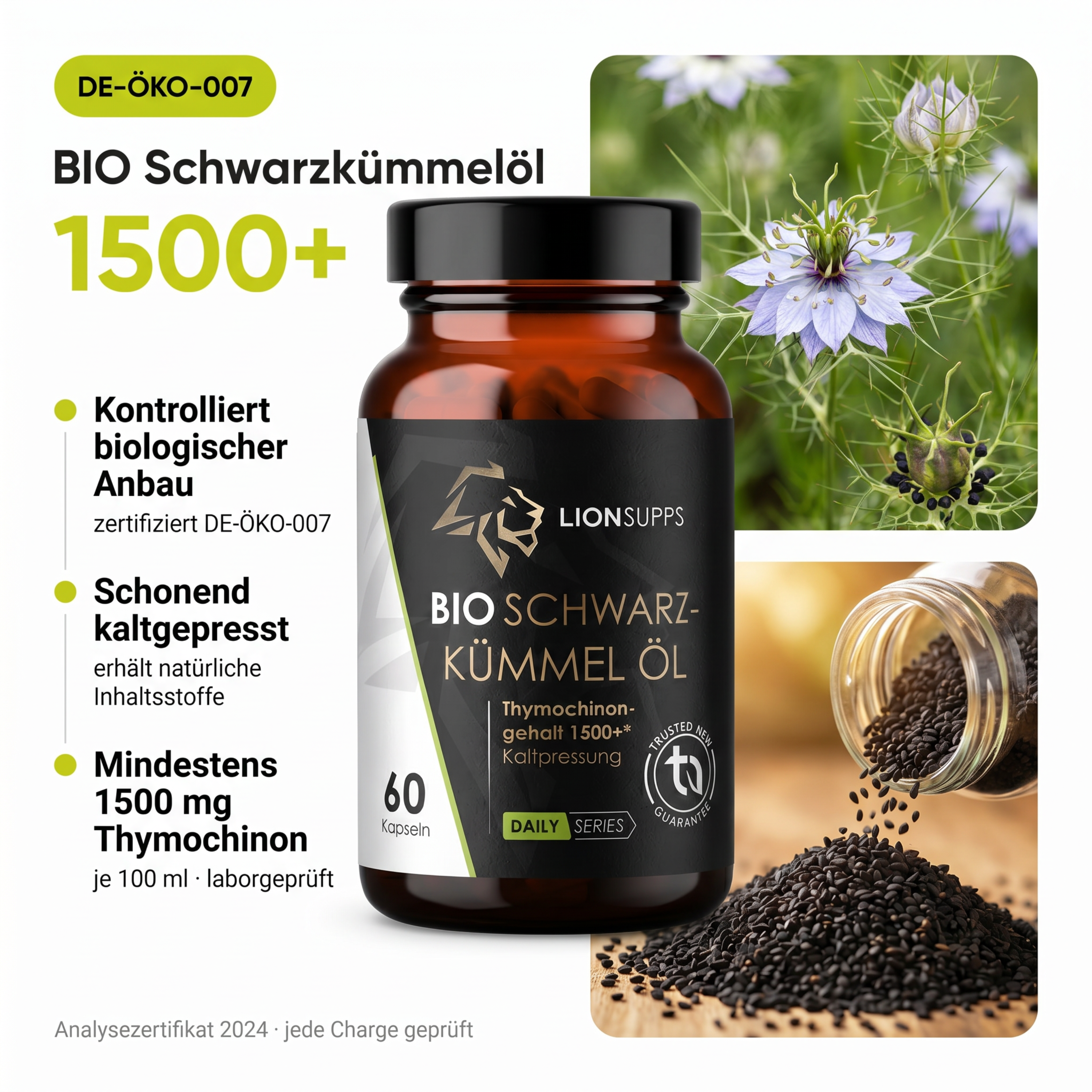 BIO Schwarzkümmelöl Thymo 1500+