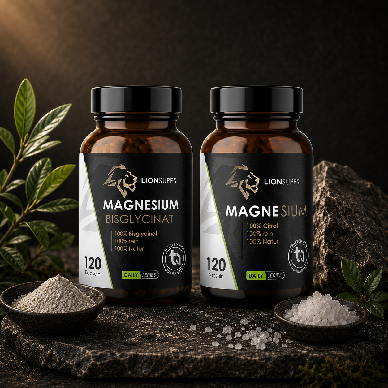 Magnesium Stack (Citrat + Bisglycinat)