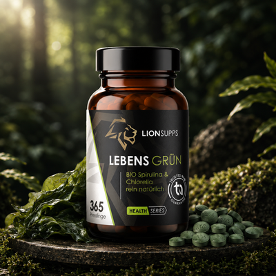 Lebensgrün von Lion Supps – Presslinge aus BIO-Spirulina und BIO-Chlorella