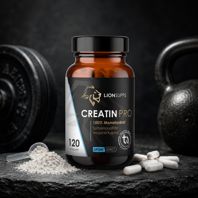 Creatin Pro von Lion Supps – Kapseln mit Kreatin-Monohydrat, 3200 mg je Tagesdosis