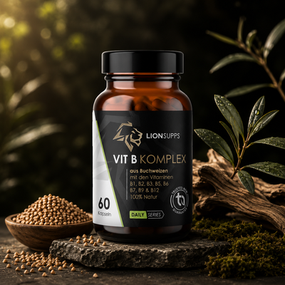 Vitamin B Komplex von Lion Supps – vegane Kapseln aus Buchweizen, alle 8 B-Vitamine