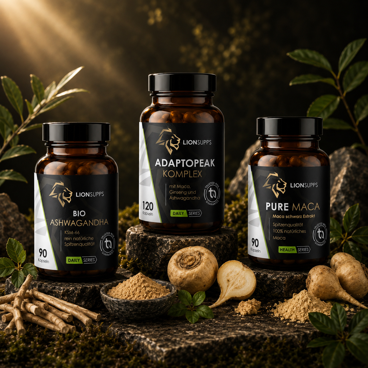 RESILIENZ Stack von Lion Supps – Produktset rund um Stress und Regeneration