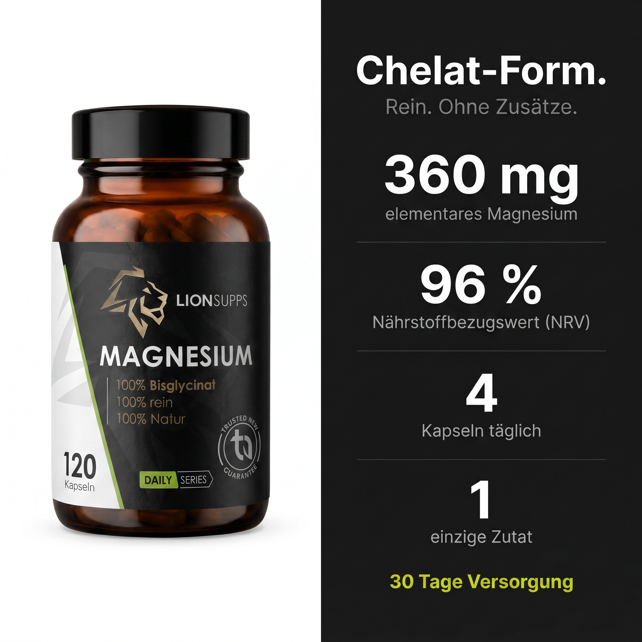 Magnesium Stack (Citrat + Bisglycinat)